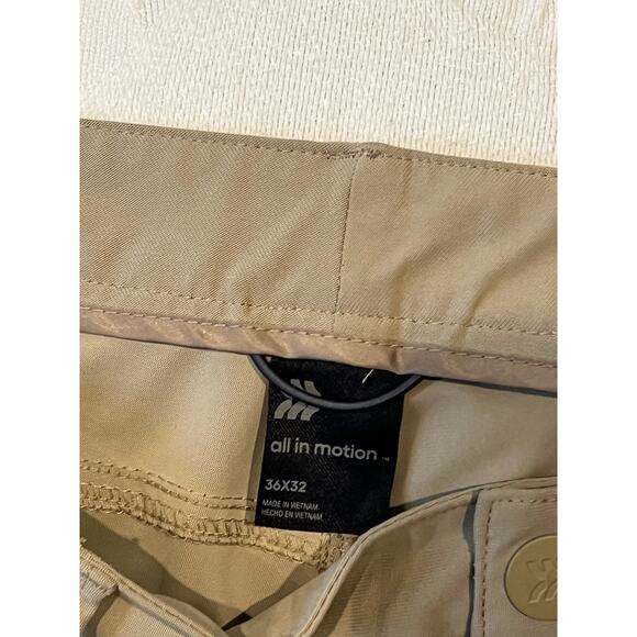 All In Motion Cream Golf Pants Mens 36x32 - Picture 3 of 3
